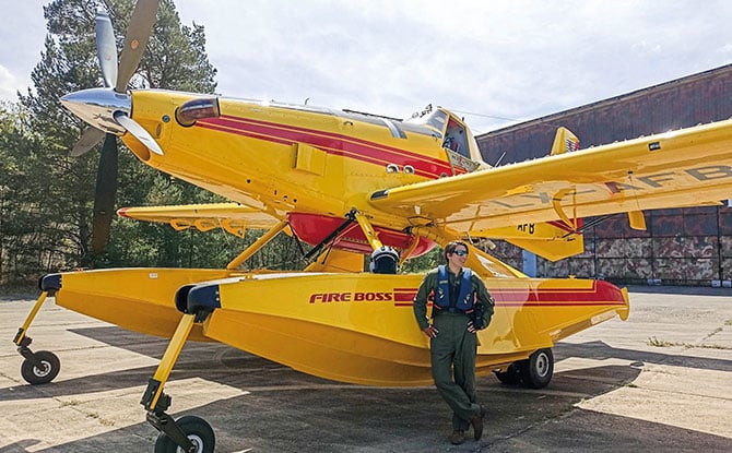 Mylène, pilote bombardier d’eau